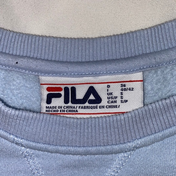 Baby blue FILA crew neck - Picture 2 of 2